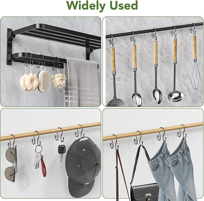 Goowin Shower Curtain Hooks, Simple Shower Curtain Rings, Sturdy Shower Curtain - Image 7