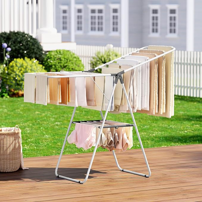 PEXCHASER Foldable Clothes Drying Rack | Adjustable Gullwings Space-Saving - Image 7