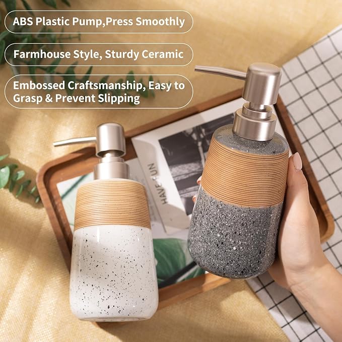 Ceramic Hand Soap Dispenser, 15 Oz Liquid Soap Dispenser - Image 4