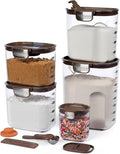 ProKeeper+ Airtight Food Storage Container Set – Clear Plastic Flour and Sugar by Unknown