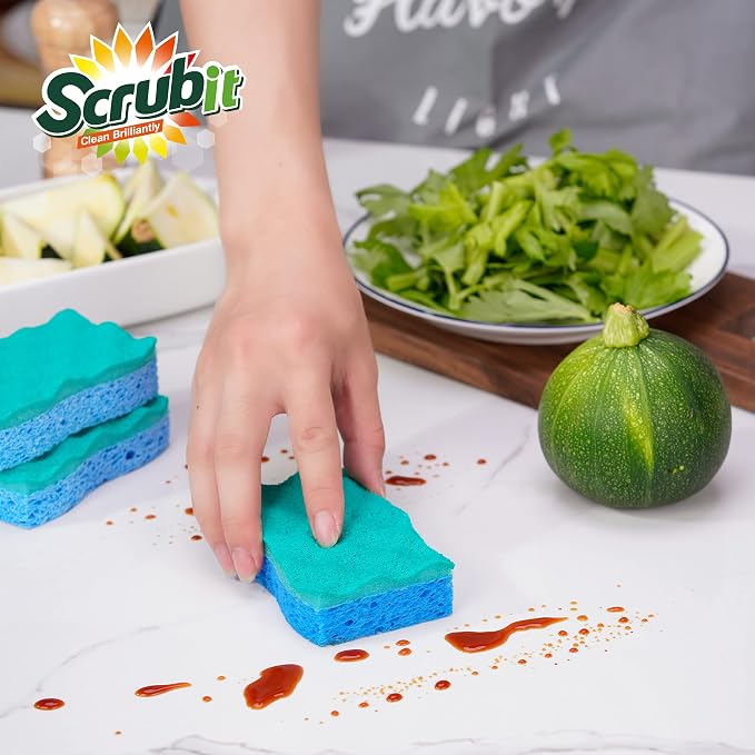 SCRUBIT Multi-Use Scrub Sponge – Non-Scratch Kitchen Sponges - Image 3