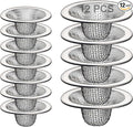 12PCS Stainless Steel Slop Basket Filter Trap, 2.75" & 4.41" Mesh Sink Drain by Beyoslf