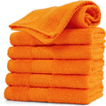 Cleanbear Washcloths Orange Face Cloths Set of 6 by Cleanbear