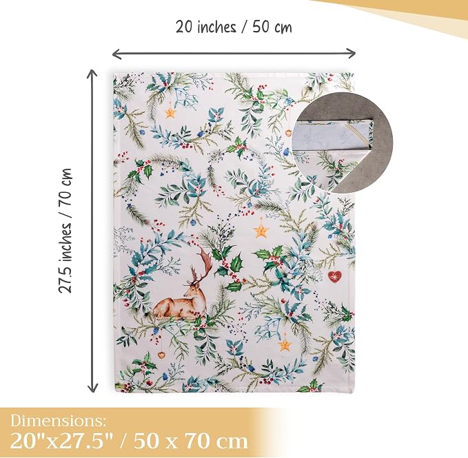 Maison d' Hermine Kitchen Towels Set of 3 Reusable 100% Cotton 27.50" x 20" - Image 4
