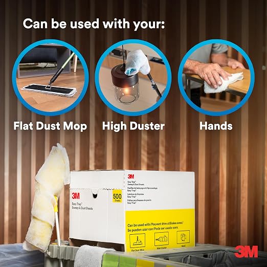 3M Easy Trap Sweep and Dust Sheets, 1 Roll, 250 8" x 6" Sheets | Disposable - Image 9