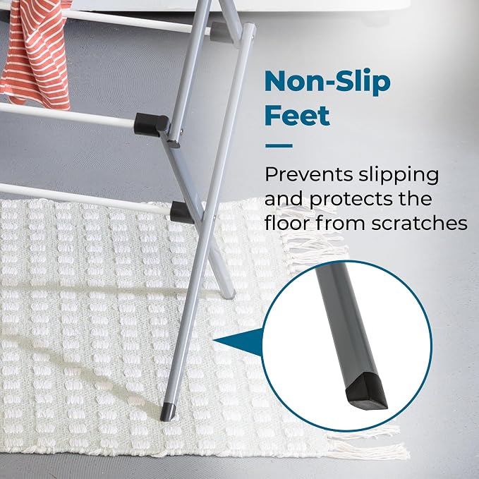 Honey-Can-Do 6-Tier Collapsible Steel Clothes Drying Rack, 24 ft - Image 3