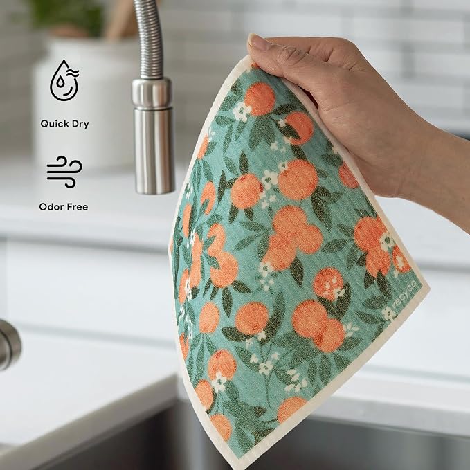 RECYCO Swedish Dishcloths for Kitchen | 6 Packs Orchard Grove Washable Dish - Image 6