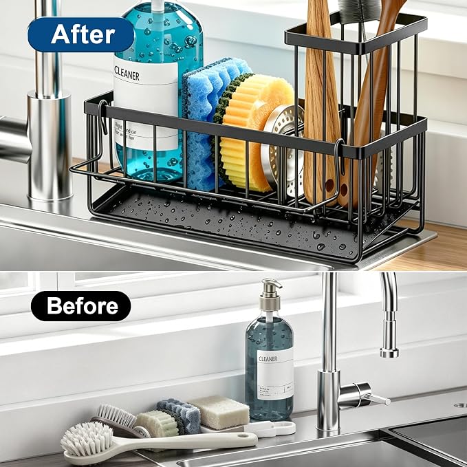 Sponge Holder for Kitchen Sink, Kitchen Sink Caddy, Kitchen Sink Sponge Holder - Image 5