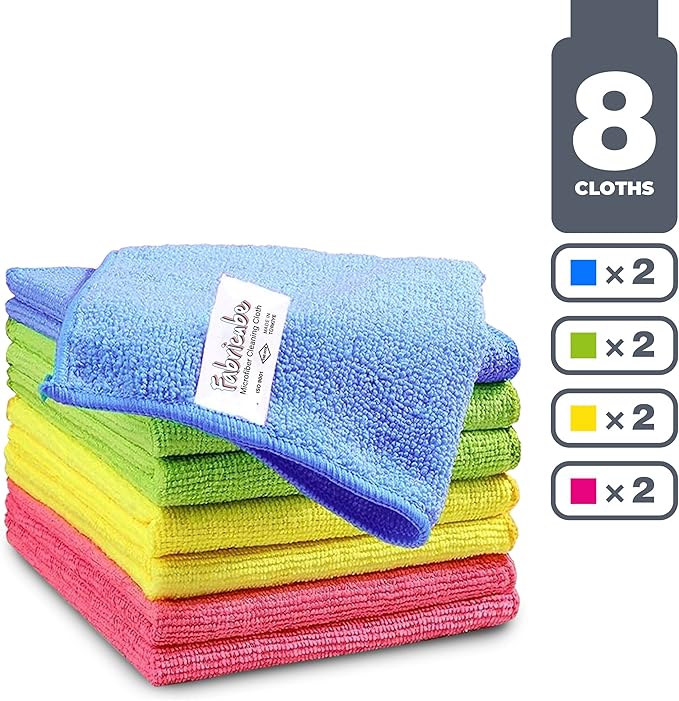 Turkish Microfiber Cleaning Cloth of 4 Colors | 20% Polyamide - Image 2