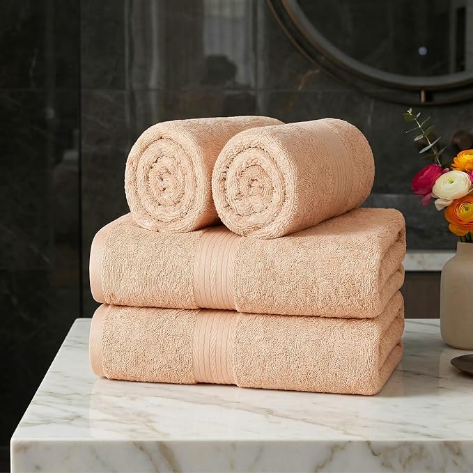 Hand Towel 18 X 28 Inch Pack of 4, 600 GSM, 100% Cotton, Oeko Tex Certified - Image 2
