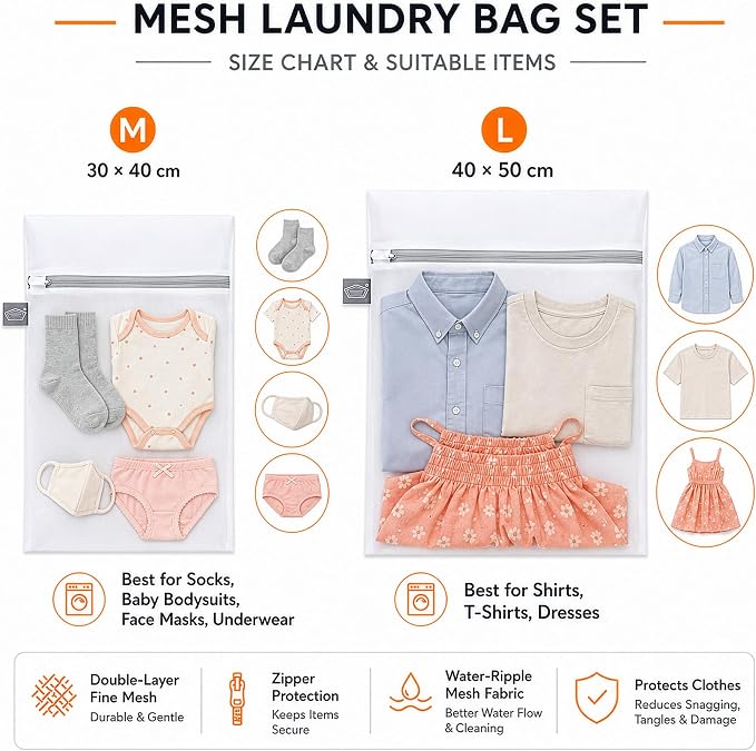 Kimmama Laundry Bags Mesh Wash Bag, Mesh Bag - Image 2
