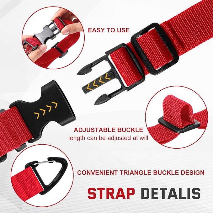 6 Pack Adjustable Extension Cord Holder Straps, Heavy Duty Triangle Clips - Image 3