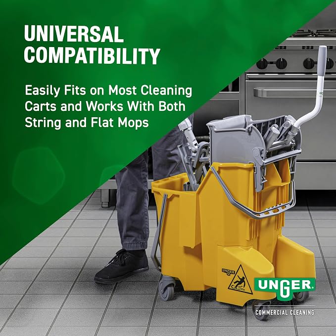UNGER Commercial Yellow Dual-Compartment Mop Bucket - Image 10