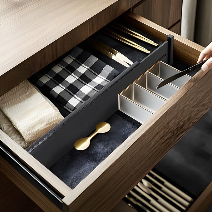 Utoplike Bamboo Drawer Dividers Large, Clothing，Spring Loaded, Works in Bathroom - Image 5