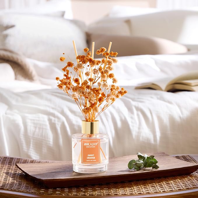 Reed Diffuser Set of 3, Ocean Breeze Sweet Orange Cashmere Vanilla Oil Reed - Image 7