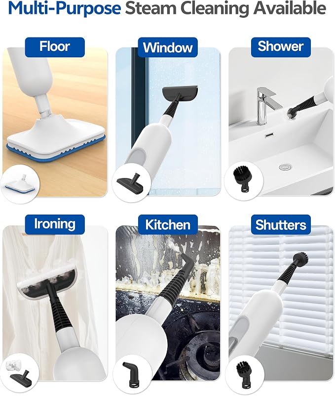 Steam Mop, 12-in-1 Handheld Steam Cleaner, Powerful Detachable Steam Mop - Image 3