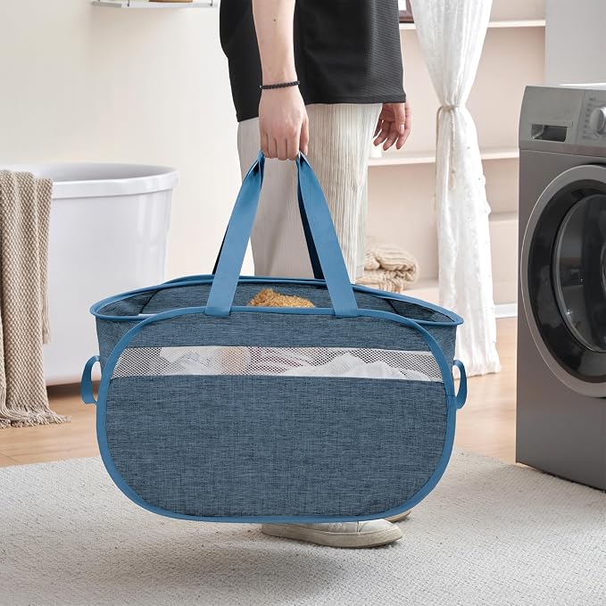 Collapsible Tear Proof Laundry Baskets - Image 4
