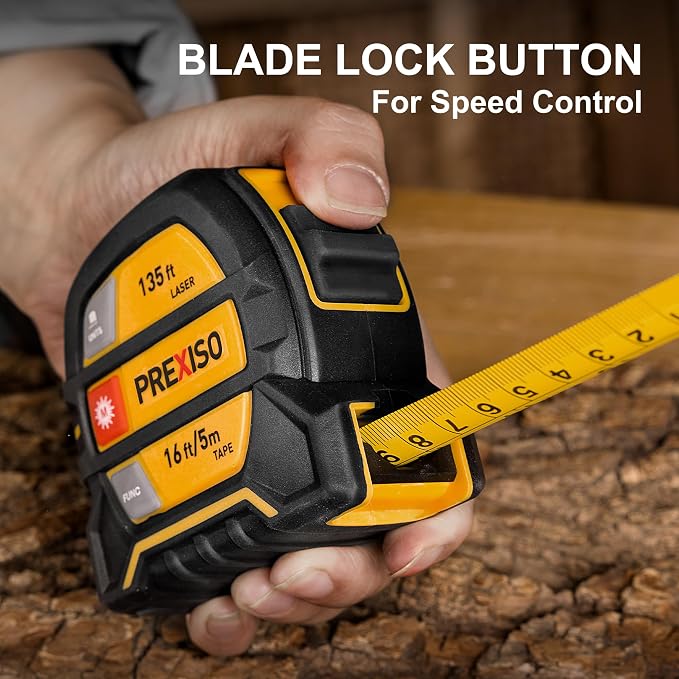 PREXISO 2-in-1 Laser Tape Measure 135Ft Rechargeable Laser Measurement Tool - Image 7