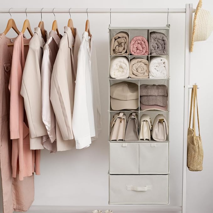 GRANNY SAYS Hanging Closet Organizer, 3 Drawers, 6 Shelves, 6 Shelves & - Image 9