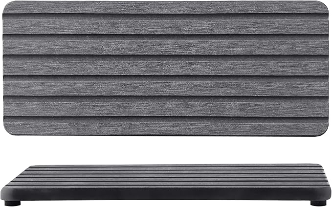 2 PCS Water Absorbent diatomite Coasters, 9.5" x 4" Water Absorbing Stone Tray for Sink, Stone Drying mat for Kitchen Counter, Stone soap Tray Used for Hand Soaps & toiletries & Plants