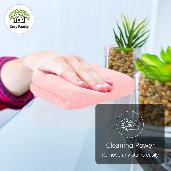 Cosy Family 24 Pack Soft Washcloths Set - Image 2