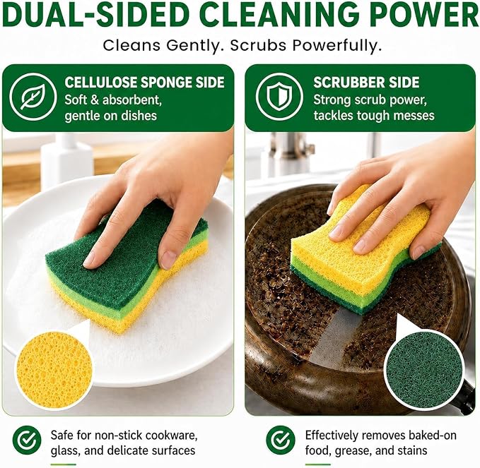 12 PCS Sponges Kitchen, Non Scratch Scrub Sponges - Image 2