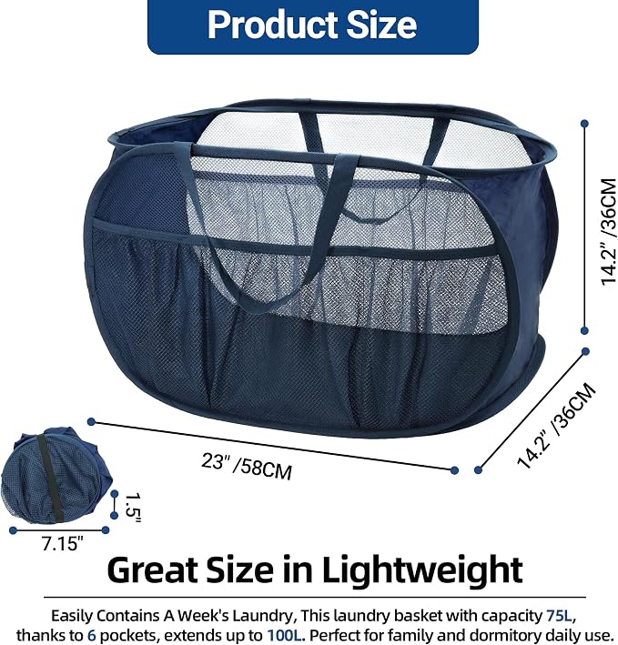 4 Pack Pop Up Laundry Hamper - Image 3