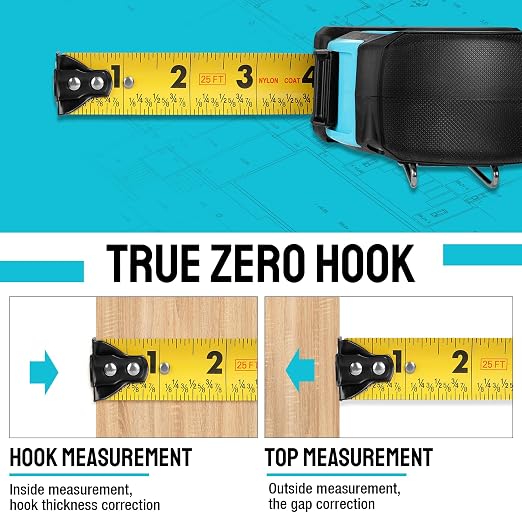 DURATECH 25FT Magnetic Double-Sided Tape Measure, Easy Read Measuring Tape - Image 6