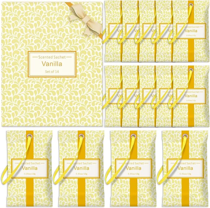STRN Scented Sachets for Drawer and Closet, Vanilla Scent 14-Pack for Home - Image 8