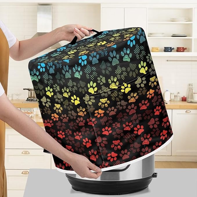 Dog Paw Print Rice Cooker Covers Dust Proof Cover Instant Pot Accessory Set for Instant Pot 6 Qt Inner Pot Steamship Pot Cover Dust Proof Covers Appliances Dust Proof