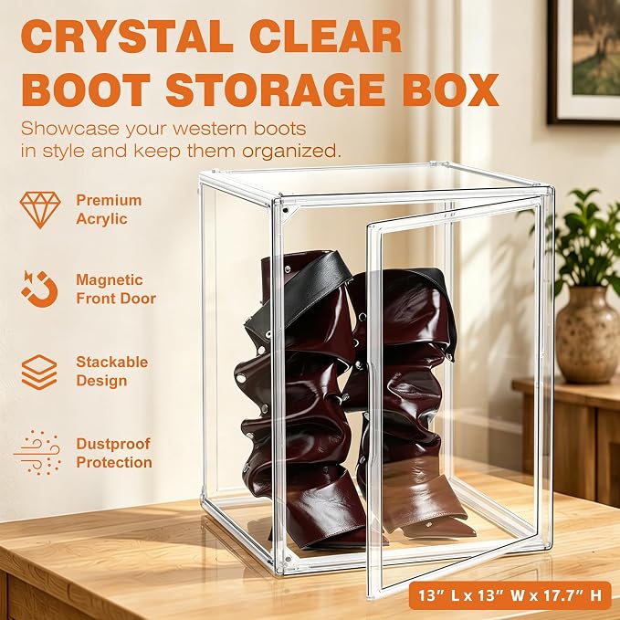 5 Pack XXX-Large Extra Large Acrylic Display Case 17.3'' x 13'' x 13'' - Image 4