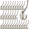 30 Pack Heavy Duty Silvery Dual Coat Hooks by IBosins