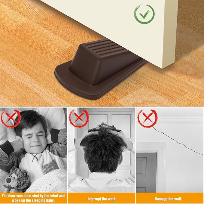 Crosize 5 Pack Door Stoppers for Bottom of Door, Rubber Door Stops | Premium - Image 4