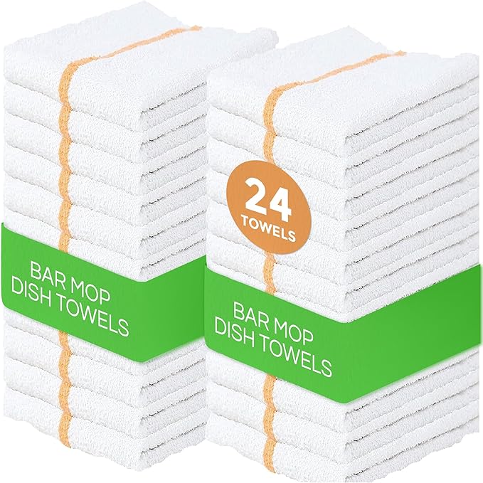 Towels N More 24-Pk 16x19 30 Oz. Absorbent Cotton Kitchen Bar Mop Towels by TowelsNMore