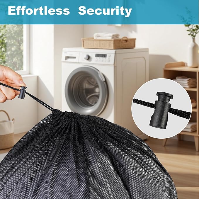 3 Pack Large Mesh Laundry Bag, 24 x 36 Inch Mesh Wash Bag - Image 4
