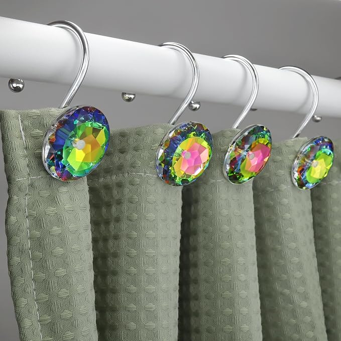 12PCS Stainless Steel Shower Curtain Hooks Rings - Image 5
