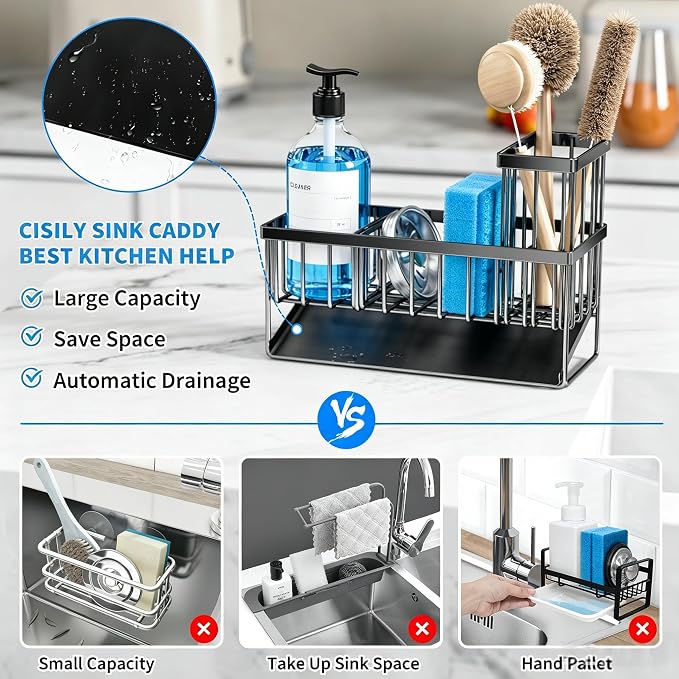 Cisily Sink Caddy Sponge Holder - Image 2