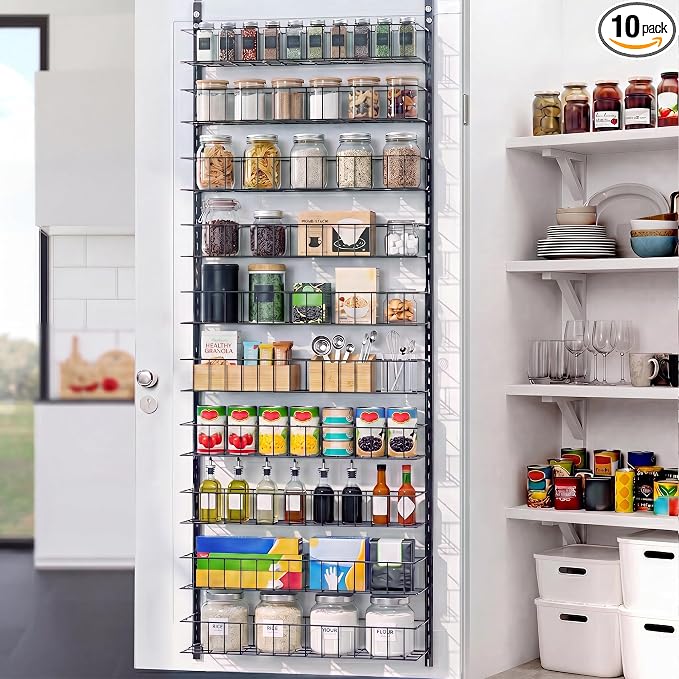 ElegantArray 10-Tier Pantry Door Organizer by Unknown