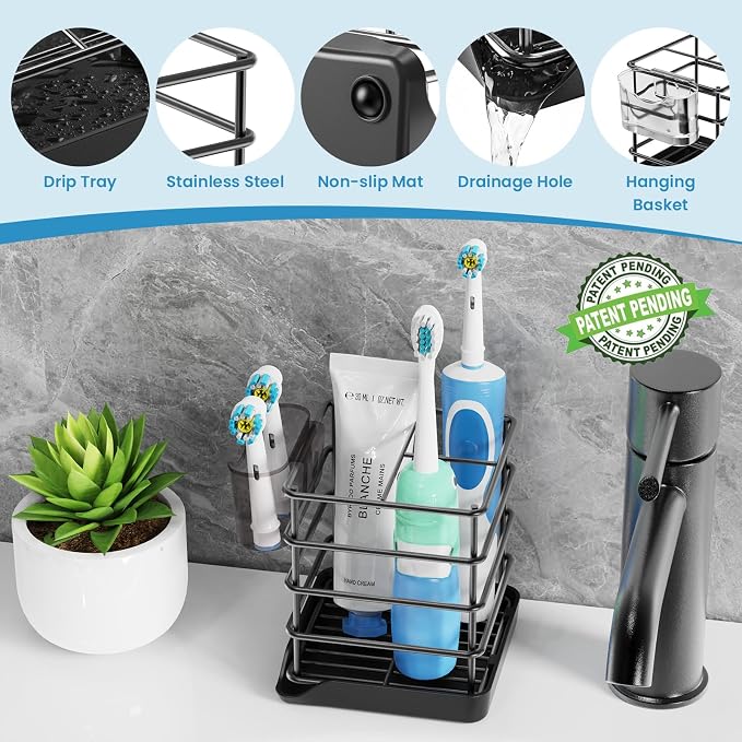 Toothbrush Holders, Bathroom Storage Organizer - Image 6