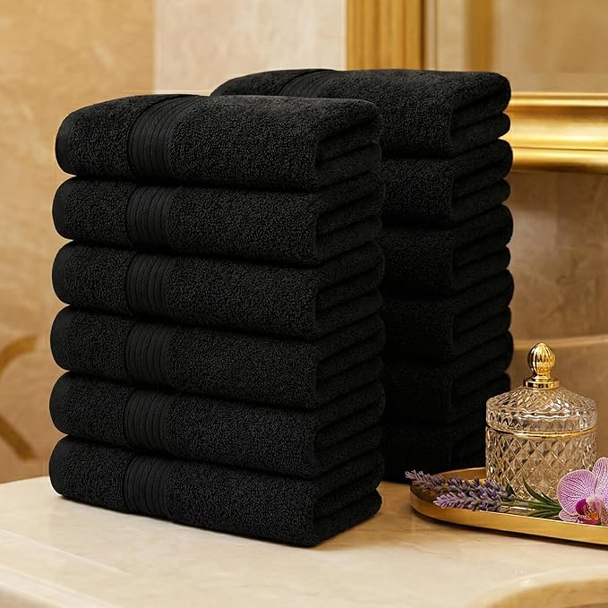 100% Cotton Hand Towels 18x28 Inches, 600 GSM, Soft & Absorbent - Image 2