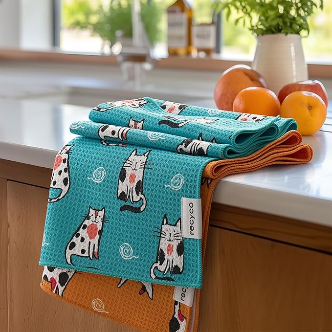 RECYCO Waffle Kitchen Towel Set of 2 by RECYCOHOMECOLLECTION