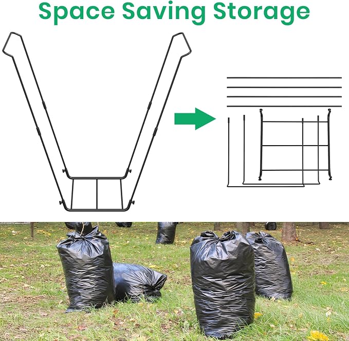 Leaf Bag Holder Collapsible Trash Bag Holders Stand - Image 6