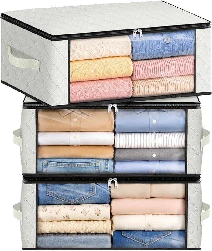 35L Closet Organizers, Foldable Under Bed Storage Containers | Storage Bags by Fabtotes