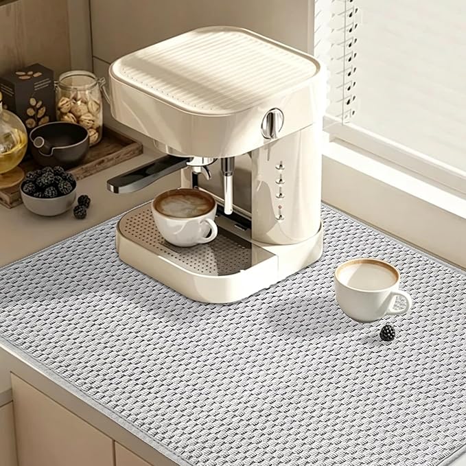 2 Pack Microfiber Dish Drying Mat, 30*24 inch Absorbent Dish Drainer Kitchen - Image 4