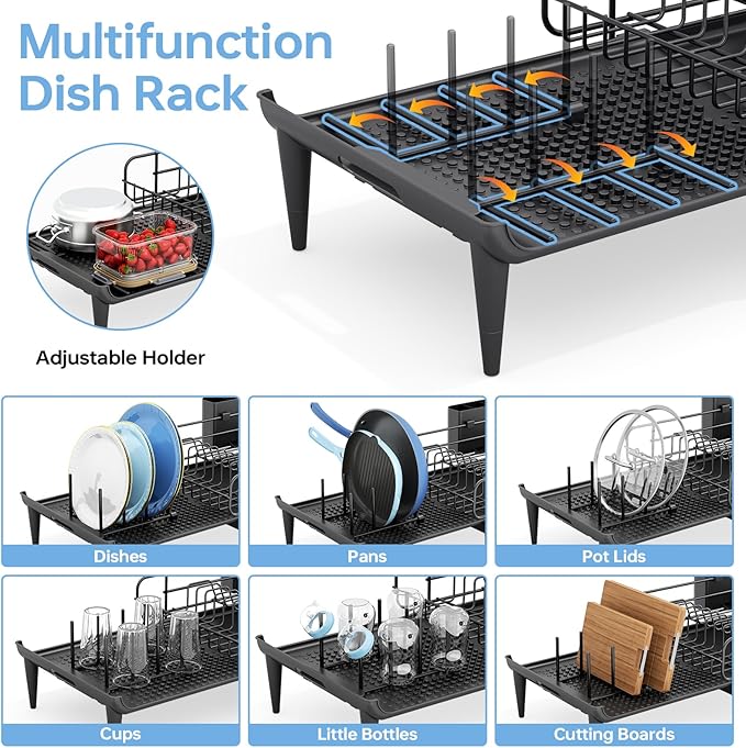 TOOLF Expandable Dish Drying Rack - Image 4