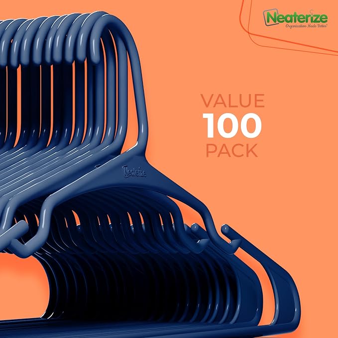 NEATERIZE Clothes Hangers Plastic 100 Pack - Image 7