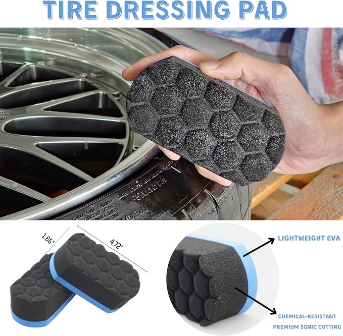 oesee Professional 4 Pack Long Handle Wheel Brush Kit - Image 5