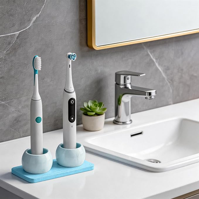 2 Pack Ceramic Toothbrush Holder - Image 5