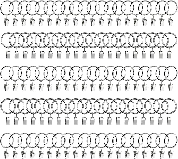 Lansian 100 Pack Curtain Rings by Lansian