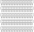 Lansian 100 Pack Curtain Rings by Lansian